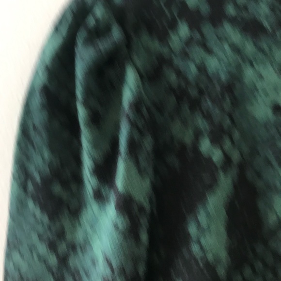 Ann Taylor - Green Velvety snakeskin pattern top - M - Picture 4 of 8